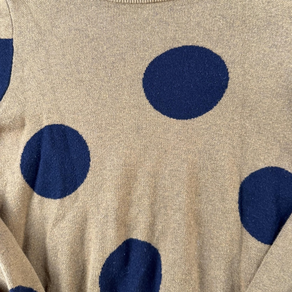 Who What Wear Womens Small Brown Polka Dot Cotton Sweater Skirt Knit Set - Picture 3 of 16
